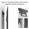 ACT Feste TV-Wandhalterung AC8356 für 37-Zoll- bis 80-Zoll-Fernseher, ultraflach, VESA 200x200–600x400, 75 kg Tragkraft, 9,5 mm Wandabstand, schwarz