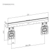 ACT Feste TV-Wandhalterung AC8356 für 37-Zoll- bis 80-Zoll-Fernseher, ultraflach, VESA 200x200–600x400, 75 kg Tragkraft, 9,5 mm Wandabstand, schwarz