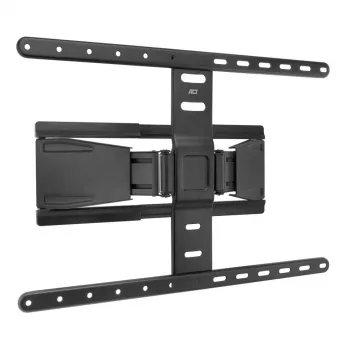 Vollbewegliche TV-Wandhalterung ACT AC8357 für 43 Zoll – 90 Zoll Bildschirme, VESA 100x200 – 600x400, Neigung -15° – 3°, Schwenkbereich ±30°, max. Traglast 50 kg, ultraflach