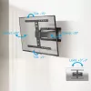 Vollbewegliche TV-Wandhalterung ACT AC8357 für 43 Zoll – 90 Zoll Bildschirme, VESA 100x200 – 600x400, Neigung -15° – 3°, Schwenkbereich ±30°, max. Traglast 50 kg, ultraflach