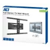 Vollbewegliche TV-Wandhalterung ACT AC8357 für 43 Zoll – 90 Zoll Bildschirme, VESA 100x200 – 600x400, Neigung -15° – 3°, Schwenkbereich ±30°, max. Traglast 50 kg, ultraflach