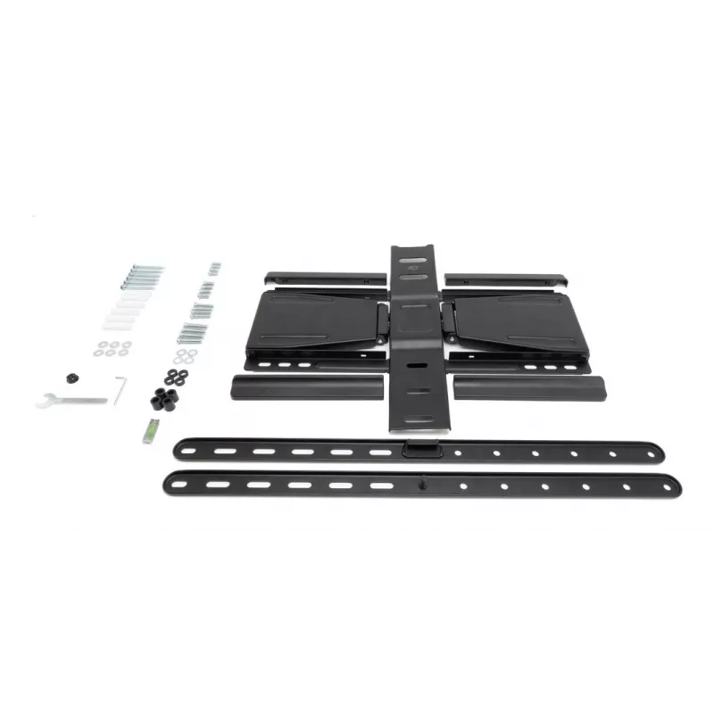 Vollbewegliche TV-Wandhalterung ACT AC8357 für 43 Zoll – 90 Zoll Bildschirme, VESA 100x200 – 600x400, Neigung -15° – 3°, Schwenkbereich ±30°, max. Traglast 50 kg, ultraflach
