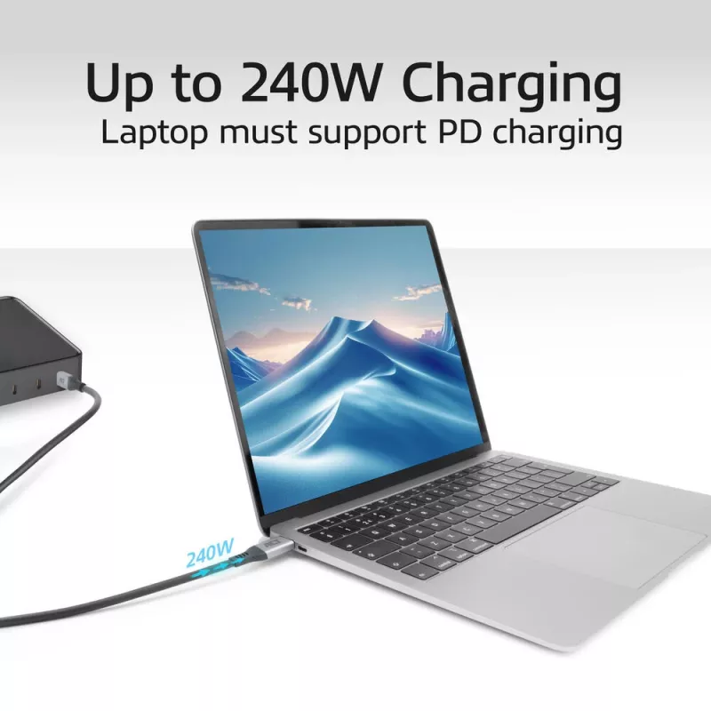 ACT USB4 80Gbps Thunderbolt 5 Kabel 240W USB Type-C, USB-IF zertifiziert, 1,5 Meter