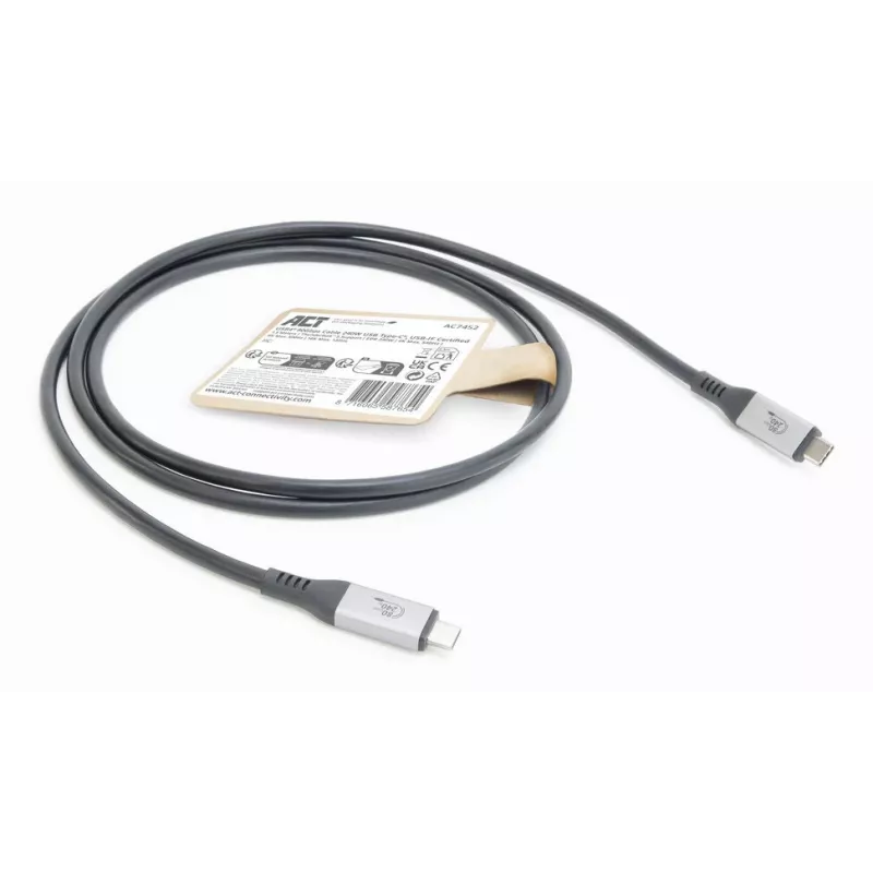 ACT USB4 80Gbps Thunderbolt 5 Kabel 240W USB Type-C, USB-IF zertifiziert, 1,5 Meter