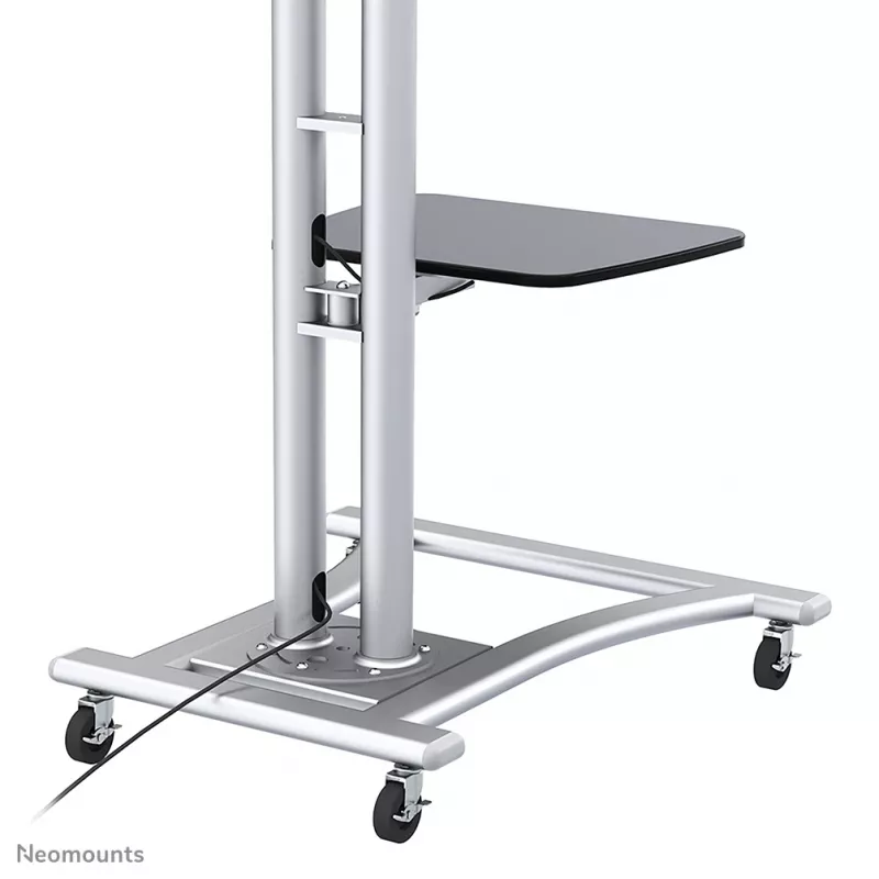 Neomounts PLASMA-M1800E TV-Wagen 27-70 Zoll, Silber, Tragbarer Bodenständer, Stahl, 50 kg, 68,6 cm (27 Zoll), 177,8 cm (70 Zoll)