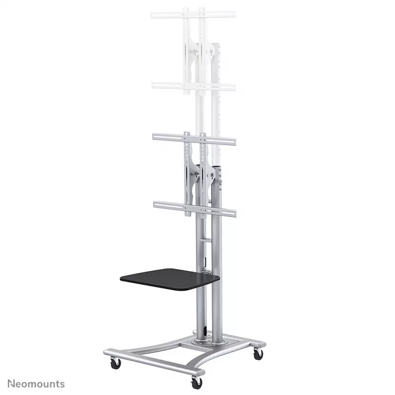 Neomounts PLASMA-M1800E TV-Wagen 27-70 Zoll, Silber, Tragbarer Bodenständer, Stahl, 50 kg, 68,6 cm (27 Zoll), 177,8 cm (70 Zoll)
