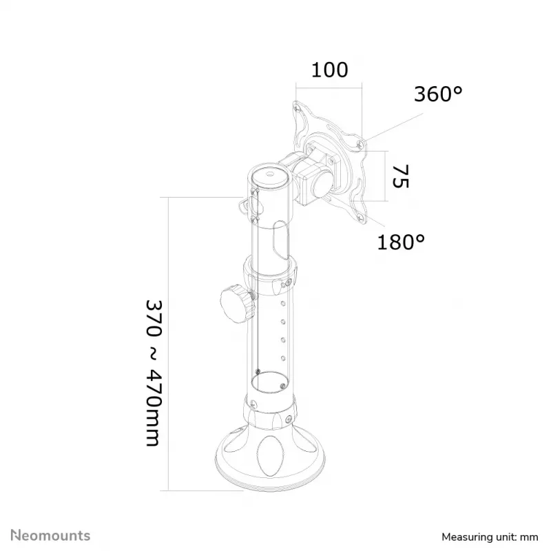 Neomounts FPMA-D025SILVER Monitorhalterung 10–30 Zoll – neigbar