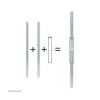 Neomounts FPMA-CPCONNECTSILVER Verlängerungsmastverbinder, Silber, Stahl, 50 kg, Decke, 0 - 172 mm, 0 - 60 mm