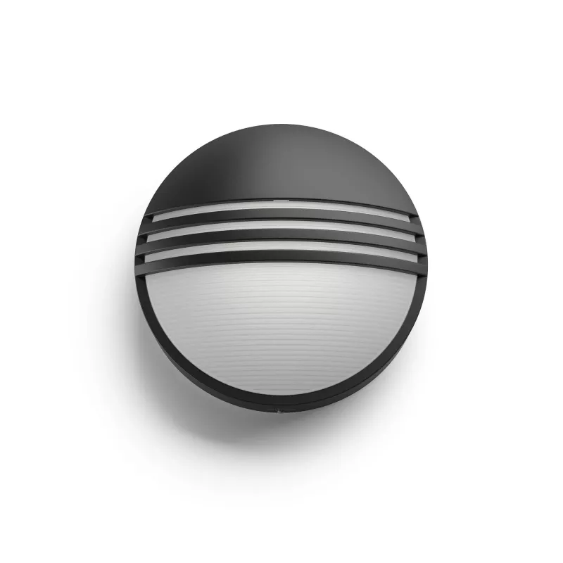 Außenwandleuchte Philips myGarden 172963016 LED 6W, nicht austauschbares Leuchtmittel, schwarz/weiß, Kunstharzgehäuse, 214×78 mm