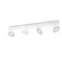 Philips WarmGlow LED Clockwork Decken-/Wandleuchte 4x LED, 18 W gesamt, 2700 K, 2000 lm, dimmbar, IP20, weiß
