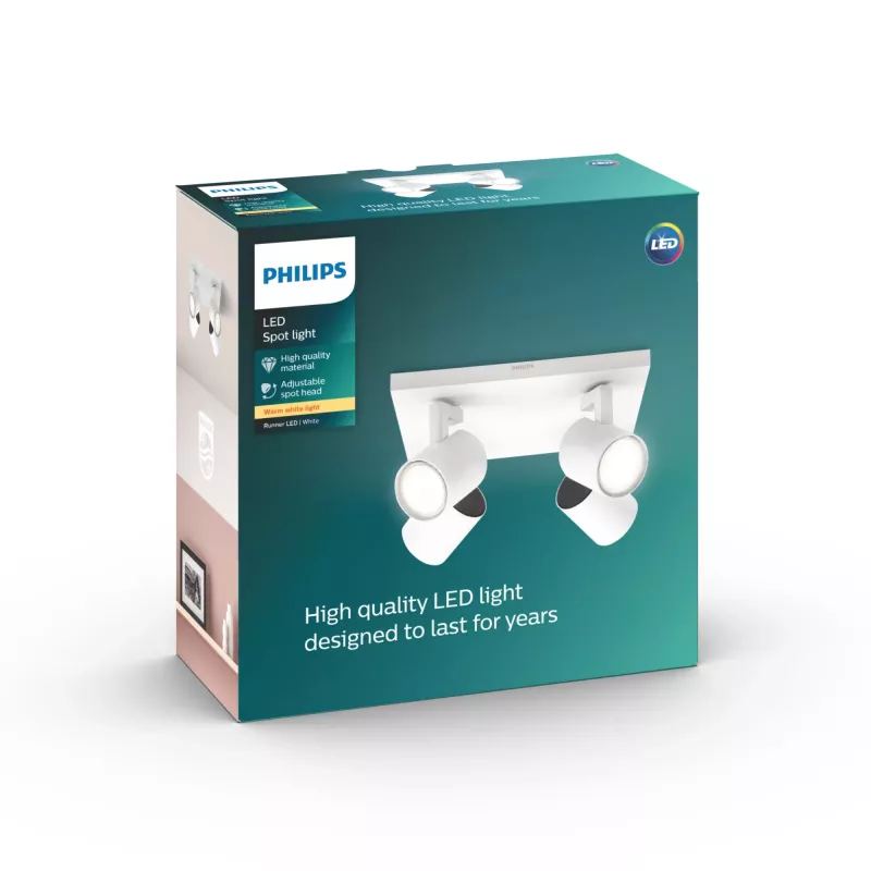Philips myLiving 5309431P0 Aufbauleuchte GU10 LED 14 W F