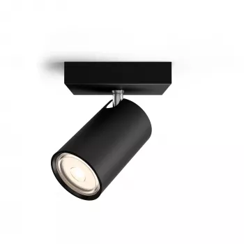 Philips myLiving Kosipo Decken-/Wandspot, Aufbauleuchte, GU10, 1 Leuchtmittel, LED, 220-240 V, Schwarz