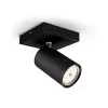 Philips myLiving Kosipo Decken-/Wandspot, Aufbauleuchte, GU10, 1 Leuchtmittel, LED, 220-240 V, Schwarz