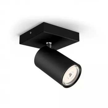 Philips myLiving Kosipo Decken-/Wandspot, Aufbauleuchte, GU10, 1 Leuchtmittel, LED, 220-240 V, Schwarz