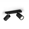 Decken-/Wandspot Signify Philips myLiving Kosipo 2x GU10 LED 220-240V IP20 Schwarz