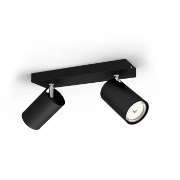 Decken-/Wandspot Signify Philips myLiving Kosipo 2x GU10 LED 220-240V IP20 Schwarz