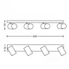 Philips myLiving Kosipo Decken-/Wandspot 4x, Aufputzspot, GU10, 4 Leuchtmittel, LED, 220-240 V, Schwarz
