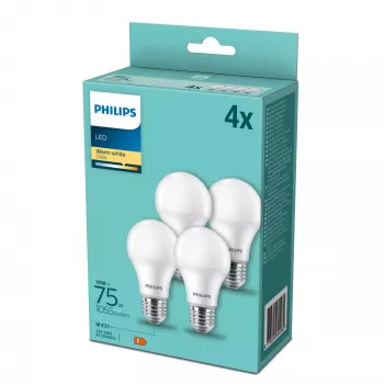 Philips LED-Lampe Warmweiß 2700 K 10,5 W E27 F