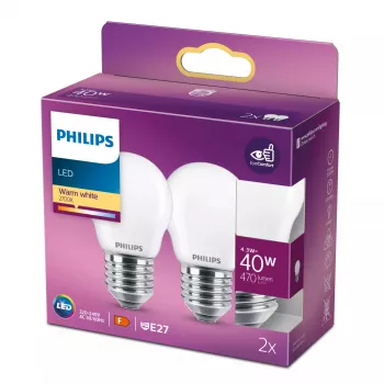 Philips LED-Lampe Warmweiß 2700 K 4,3 W E27 F