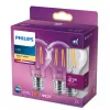 Philips Filament Bulb Clear 40W A60 E27 2er-Set, 4,3 W, 40 W, E27, 470 lm, 15000 h, Warmweiß