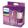 LED-Filamentlampe Philips A60 7W (entspr. 60W) E27 klar 2700K 2er-Pack