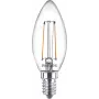 Philips Filament Kerze klar 25W Filament B35 E14 x2, 2 W, 25 W, E14, 250 lm, 15000 h, Warmweiß