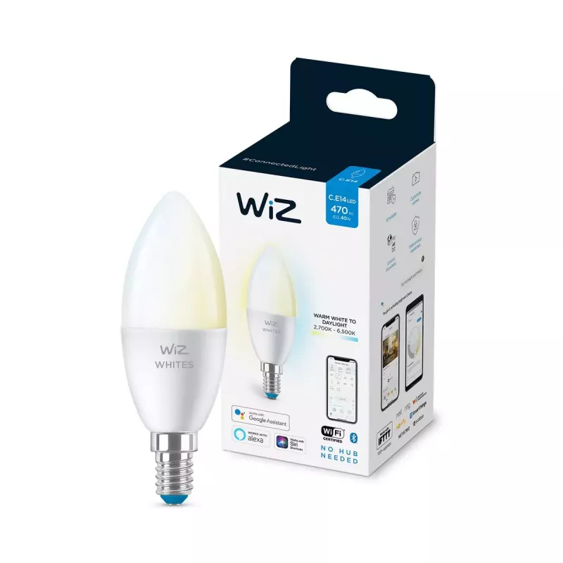 Intelligente Lampe WiZ Candle 40 W C37 E14 Wi-Fi Weiß