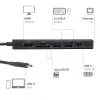 USB-C auf HDMI Hub CLUB3D 7-1 — kabelgebunden, Gigabit Ethernet, schwarz, 136×34×94,5 mm
