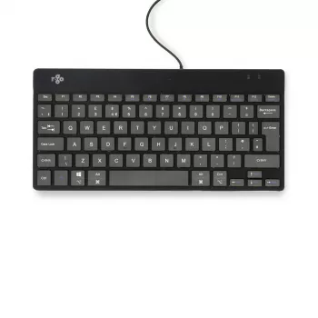 R-Go Tools Ergonomische Tastatur R-Go Compact Break, kompakte Tastatur mit Pausensoftware, QWERTY (UK), kabelgebunden, schwarz