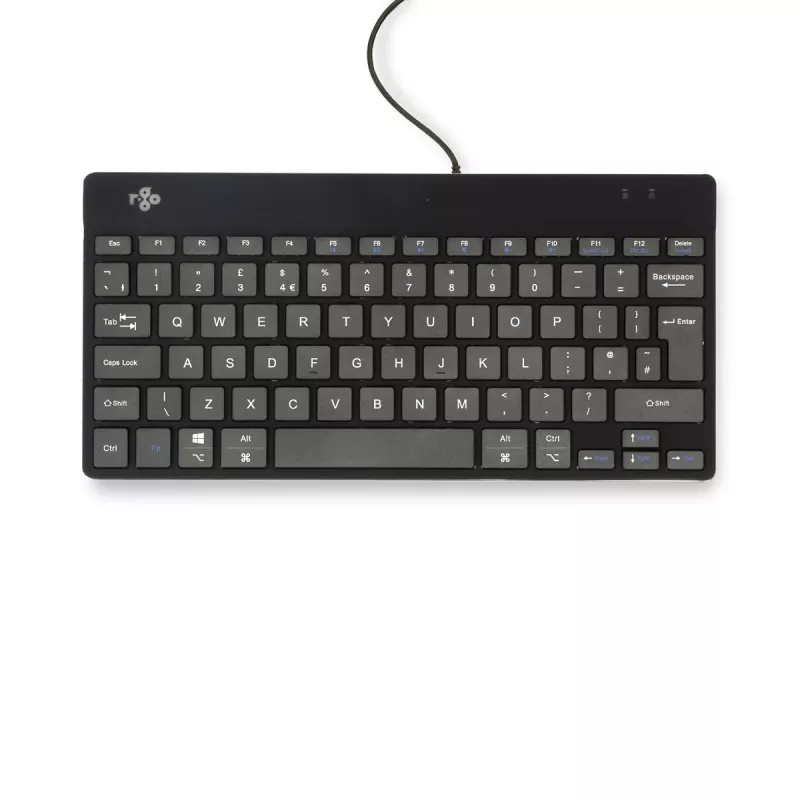 R-Go Tools Ergonomische Tastatur R-Go Compact Break, kompakte Tastatur mit Pausensoftware, QWERTY (UK), kabelgebunden, schwarz