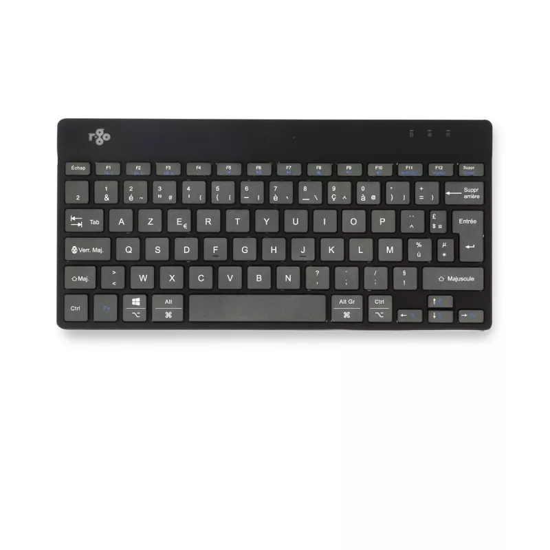 Ergonomische Tastatur R-Go Tools R-Go Compact Break, kompakte Tastatur mit Pausensoftware, AZERTY (FR), Bluetooth, schwarz