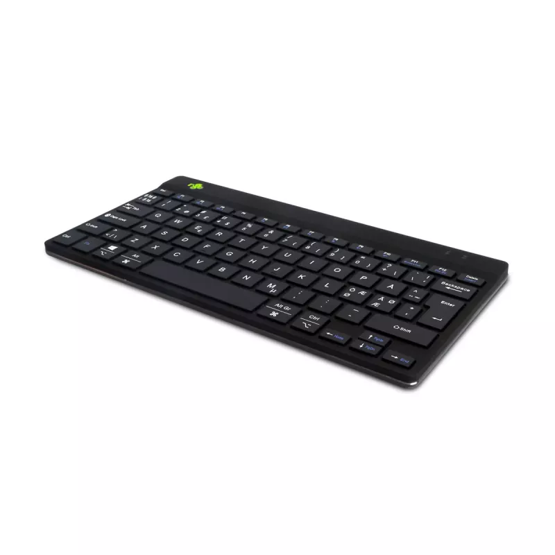 R-Go Tools Ergonomische Tastatur R-Go Compact Break, kompakte Tastatur mit Break-Software, QWERTY (NORDIC), Bluetooth, schwarz