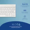 R-Go Tools Ergonomische Tastatur R-Go Compact Break, kompakte Tastatur mit Pausensoftware, QWERTY (NORDIC), Bluetooth, weiß