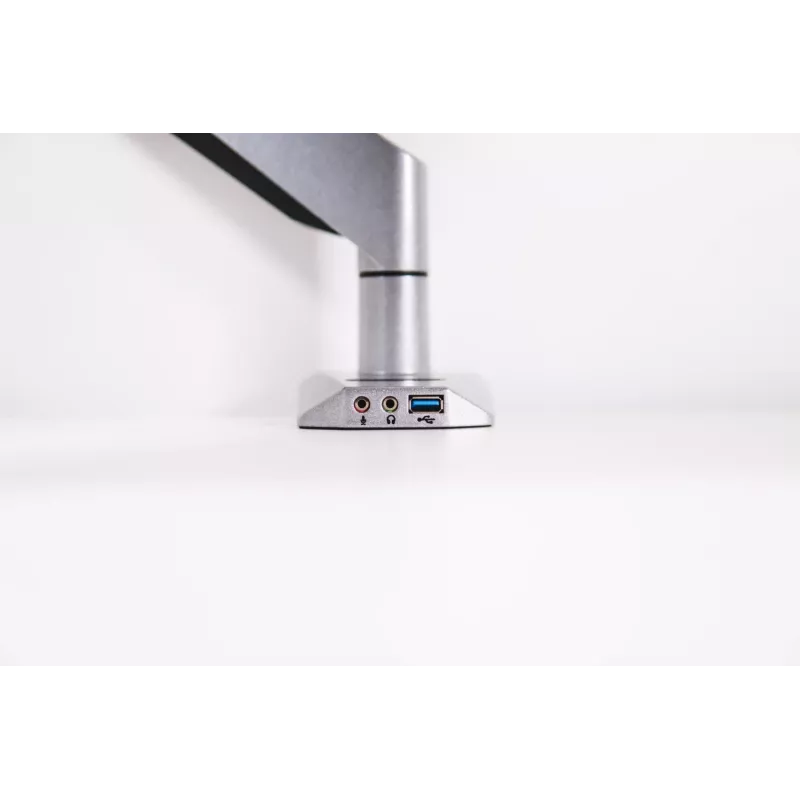 BakkerElkhuizen Smart Office 11 Single Monitorarm, Clamp/Grommet, 9 kg, 25.4 cm (10 Zoll), 68.6 cm (27 Zoll), 100 x 100 mm, Schwarz, Silber