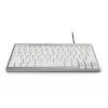 BakkerElkhuizen UltraBoard 950 BE Azerty, Mini, Kabelgebunden, USB, Scherentastenschalter, AZERTY, Hellgrau, Weiß