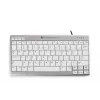 BakkerElkhuizen UltraBoard 950 BE Azerty, Mini, Kabelgebunden, USB, Scherentastenschalter, AZERTY, Hellgrau, Weiß