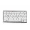 BakkerElkhuizen UltraBoard 950 Wireless US Qwerty, Mini, kabellos, Bluetooth, Scherenschalter, QWERTY, Hellgrau, Weiß
