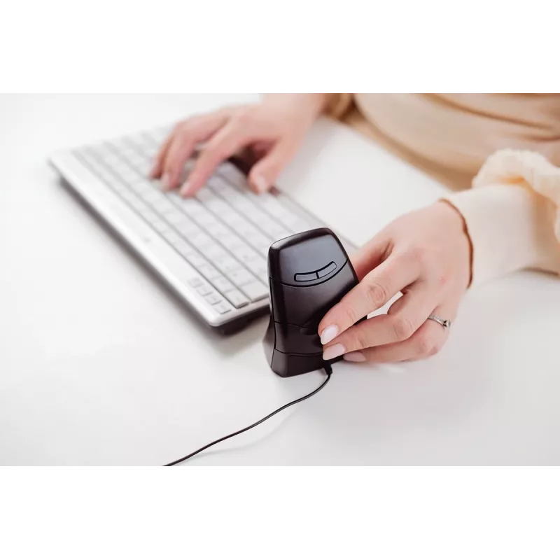 BakkerElkhuizen DXT 3 Maus, beidhändig, optisch, USB Type-C, 2400 DPI, Schwarz