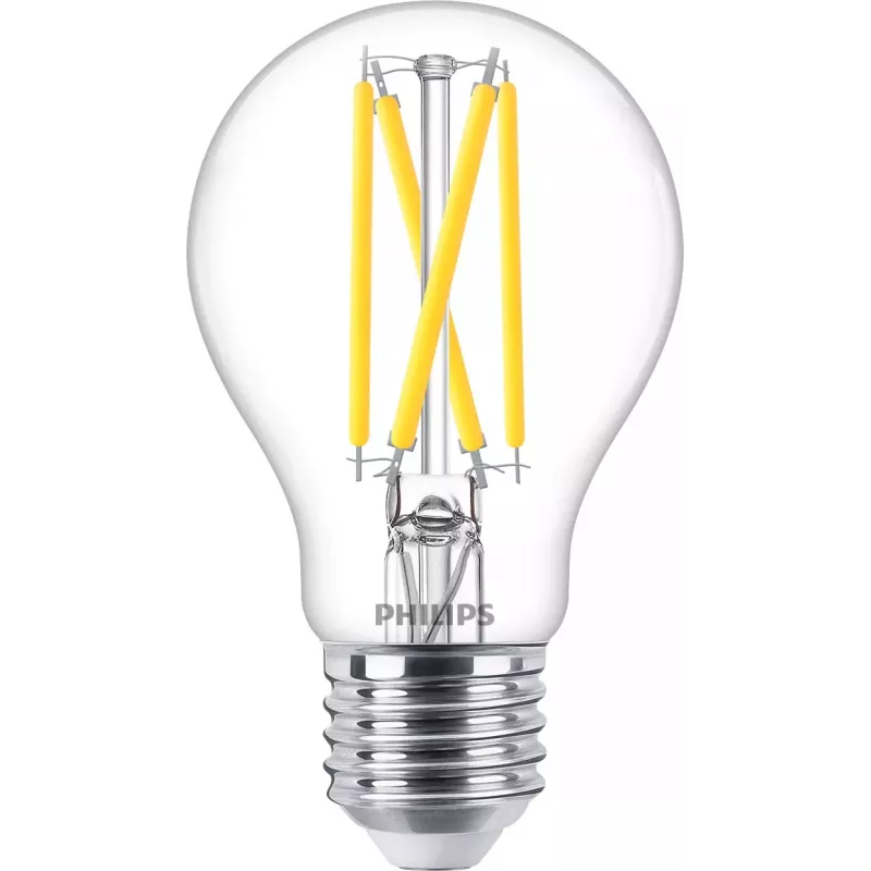 Philips Filament Bulb Clear 60W A60 E27, 5,9 W, 60 W, E27, 806 lm, 15000 h, Warmes Leuchten