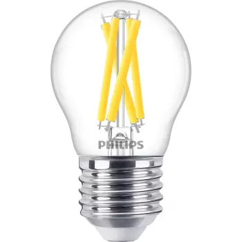 LED-Filament-Kerzenlampe Philips Filament Candle Clear 3,4 W (470 lm) P45 E27, Warm Glow, CRI 90