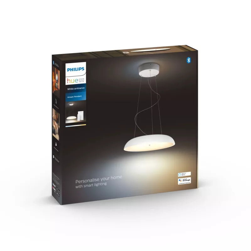Smart Hängelampe Philips Hue White Ambience Amaze – Bluetooth, 24 V, 434 × 77 mm, weiß
