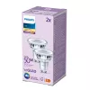 Philips Spot 50W PAR16 GU10 x2, 4,6 W, 50 W, GU10, 355 lm, 15000 h, Warmweiß