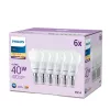 Philips Candle 40W P45 E14 x6, 4,9 W, 40 W, E14, 470 lm, 15000 h, Warmweiß