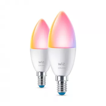Intelligente Glühbirne WiZ Candle 40 W C37 E14 Wi-Fi Weiß 2 Stück