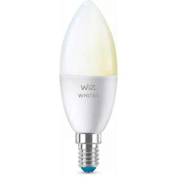 WiZ Candle 40 W C37 E14 2 Stück, intelligente Glühbirne, Wi-Fi/Bluetooth, Weiß, Wi-Fi 4 (802.11n), 802.11b, 802.11g, LED, E14