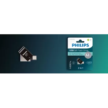 Philips FM32DC152B/00 USB-Stick 32 GB USB Type-C 3.2 Gen 1 (3.1 Gen 1) Schwarz