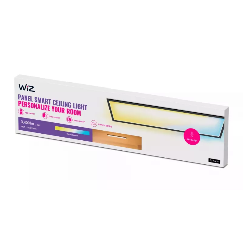 Panel-Deckenleuchte WiZ 36 W rechteckig