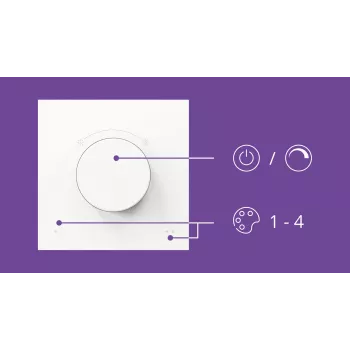 WiZ Smart Dial Switch Philips Wireless Wi-Fi Weiß Batterie 5V