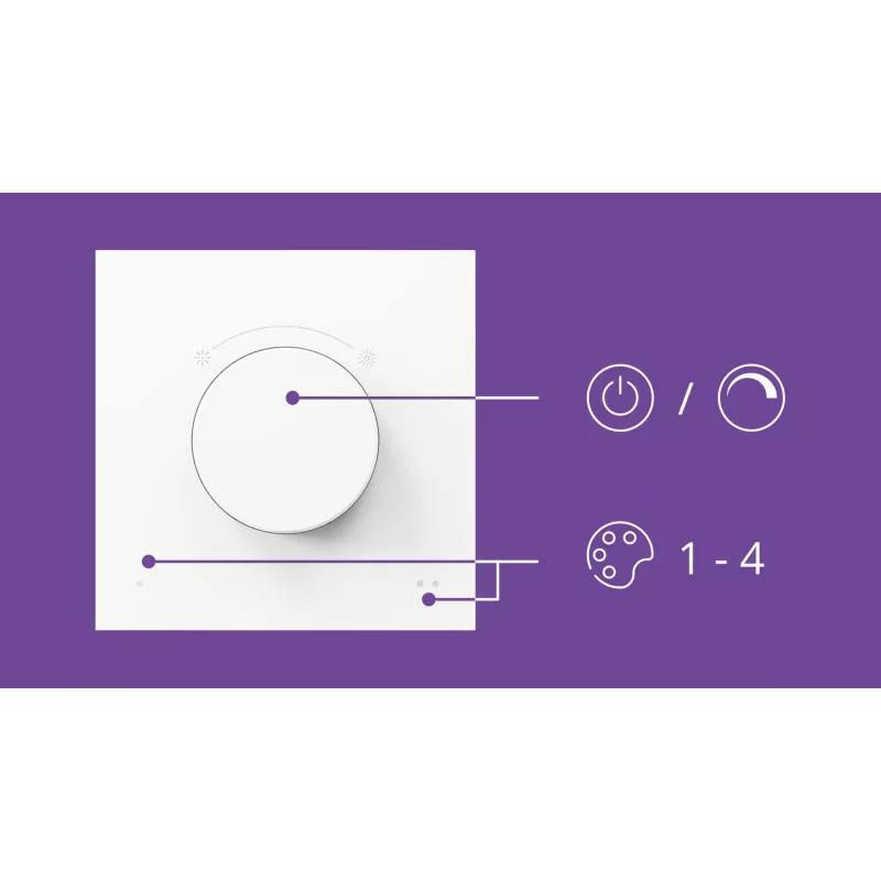 WiZ Smart Dial Switch Philips Wireless Wi-Fi Weiß Batterie 5V