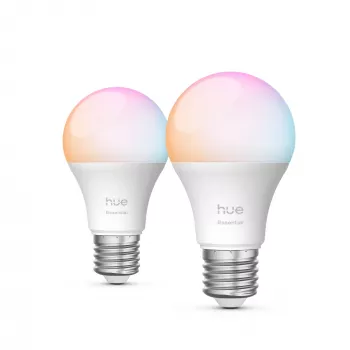 Philips Hue White and colour ambience Essential A60 – E27 smart bulb – 806 lm – 8W – 2-Pack